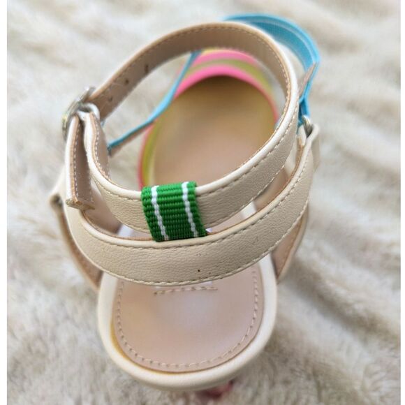 NWOT Steve Madden AFORD Yellow Multicolor Mesh Toe Stiletto Ankle Strap Heel, 7 - Picture 13 of 15